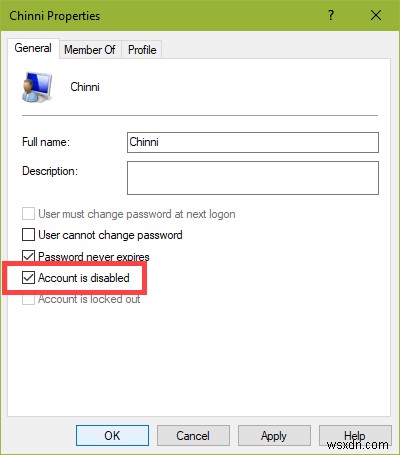 Windows10でユーザーアカウントを無効にする方法 