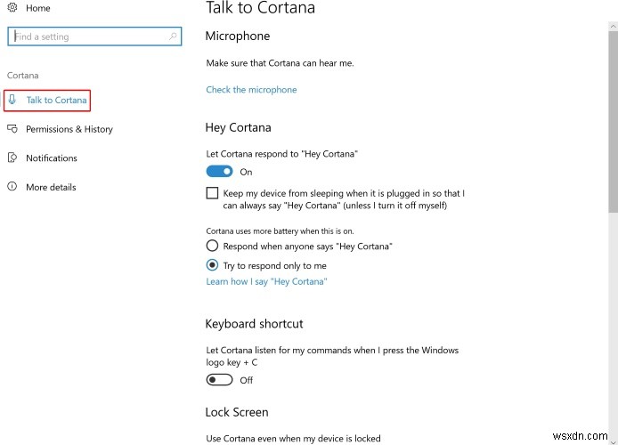 Windows10で新しい「TalktoCortana」オプションを使用する方法 