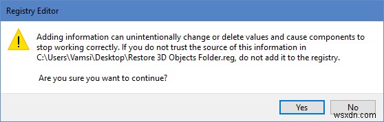 Windows10ファイルエクスプローラーから3Dオブジェクトフォルダーを削除する方法 