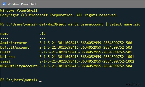 Windowsで任意のユーザーアカウントのセキュリティ識別子を見つける方法 