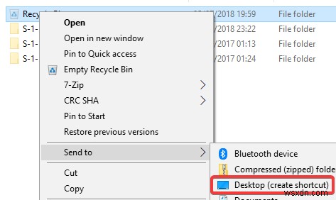 Windows10で失われたごみ箱を見つける方法 