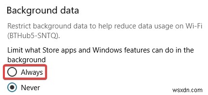 Windows 10AprilUpdateでデータ使用量をより適切に追跡および制限する方法 
