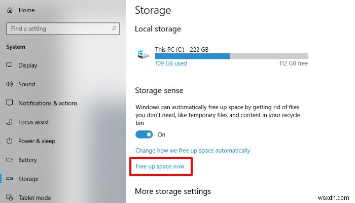 StorageSenseを使用してWindows10のディスクスペースを解放する方法 