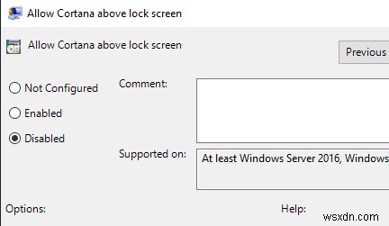 Windows10のロック画面でCortanaを無効にする方法 