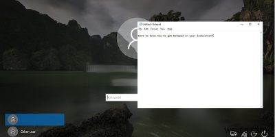 Windows10のロック画面からアプリにアクセスする方法 