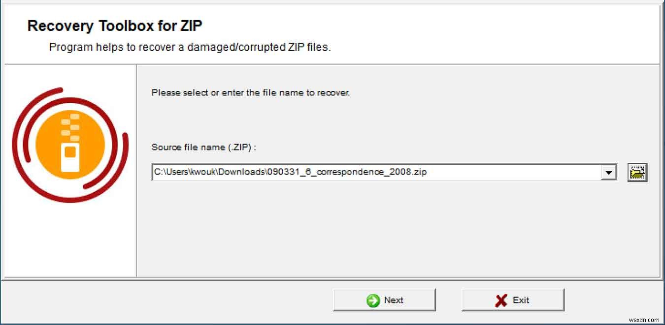 破損したZIPファイル？それはZIP用のリカバリツールボックスでは問題ありません 