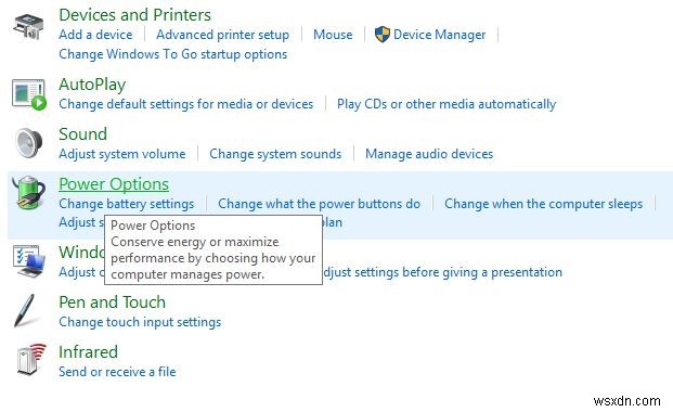 Windowsのスタートメニューに休止状態オプションを追加する方法 