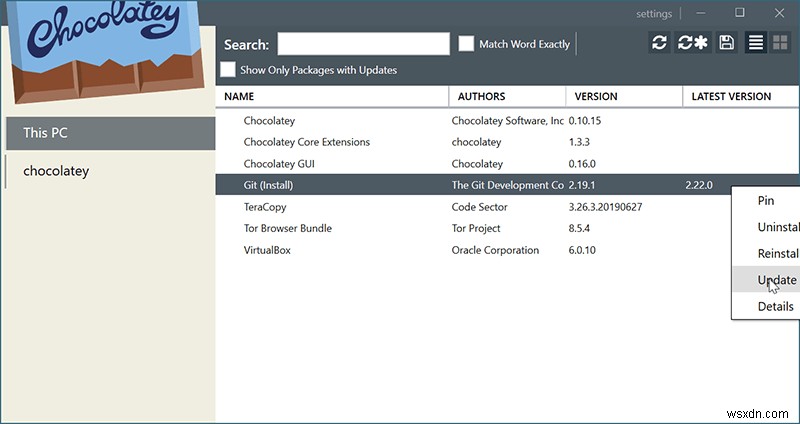 Chocolateyを使用してWindowsプログラムを簡単にインストールおよび更新する方法 