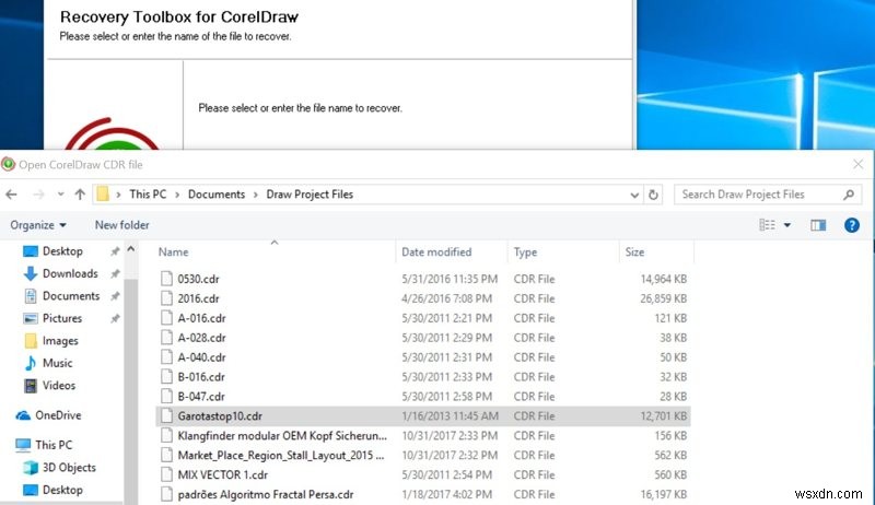 CorelDRAWのRecoveryToolboxで重要なグラフィックを保存する 