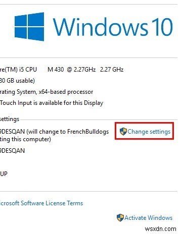 Windows10でコンピューターの名前を変更する方法 