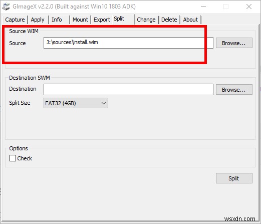 4GBを超えるInstall.wimファイルを分割する方法 