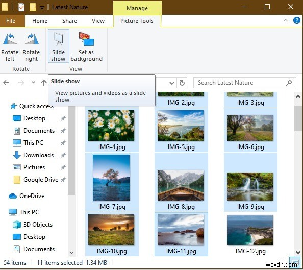 Windows10で写真をスライドショーとして表示する方法 