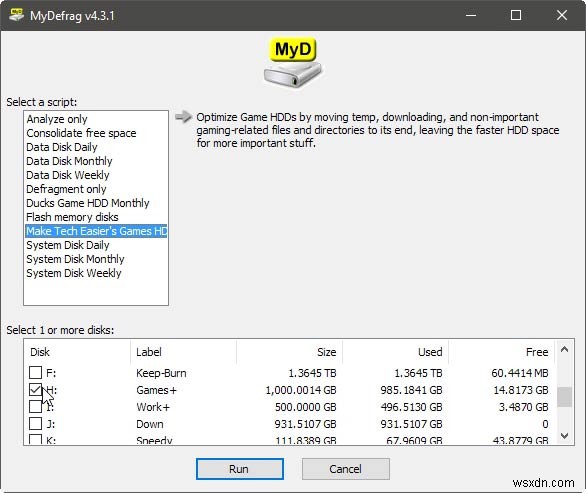 MyDefragを使用してハードディスクを完全に最適化する方法 