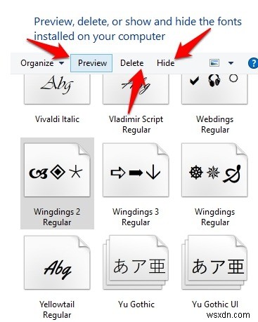 Windows10でフォントをインストールおよび管理する方法 