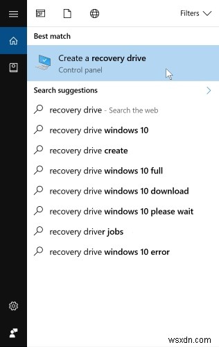 Windows10リカバリドライブを作成する方法 