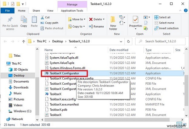 TaskbarXを使用したWindows10タスクバーのカスタマイズ 