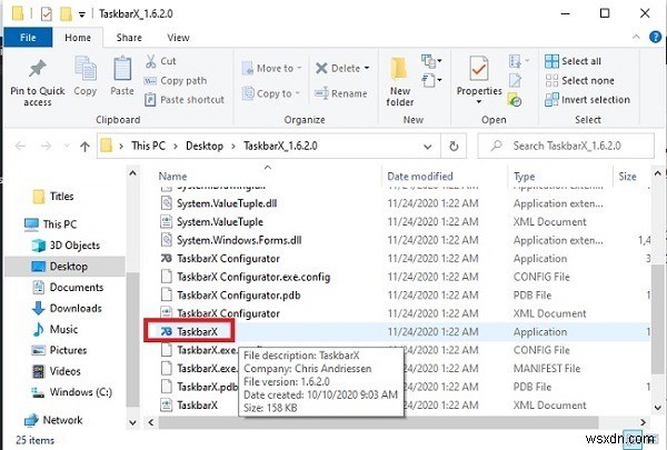 TaskbarXを使用したWindows10タスクバーのカスタマイズ 