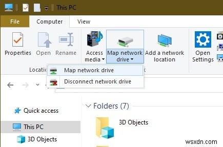 WindowsでWebDAVドライブをマップする方法 