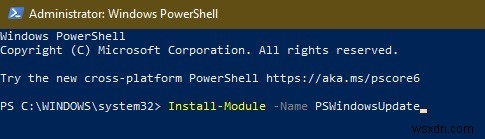 Windows10でPowerShellを使用して更新を非表示にする方法 