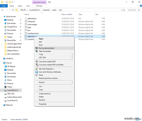 Windows10にAndroidStudioとSDKツールをインストールする方法 