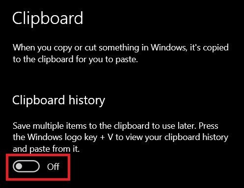 Windows10でクリップボードの履歴をクリアする方法 