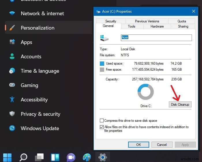 Windowsの「C」ドライブをクリーンアップしてスペースを確保する方法 
