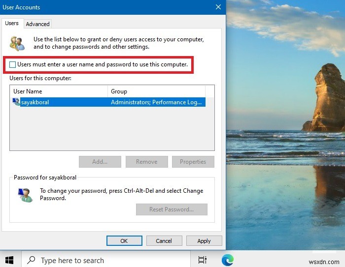 WindowsPCに自動的にログインする方法 