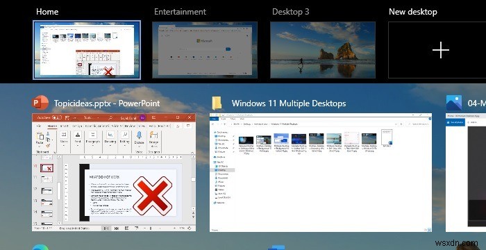 Windowsで複数のデスクトップを使用する方法 