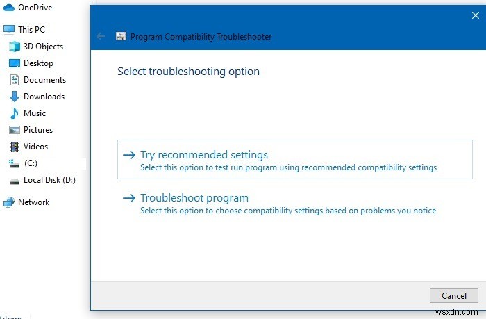 Windowsで互換モードで古いプログラムを実行する方法 