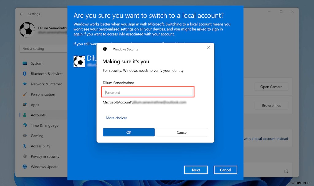 Windows11からMicrosoftアカウントを削除する方法 