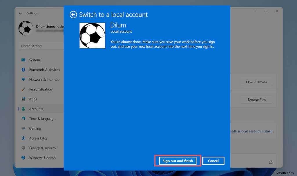 Windows11からMicrosoftアカウントを削除する方法 