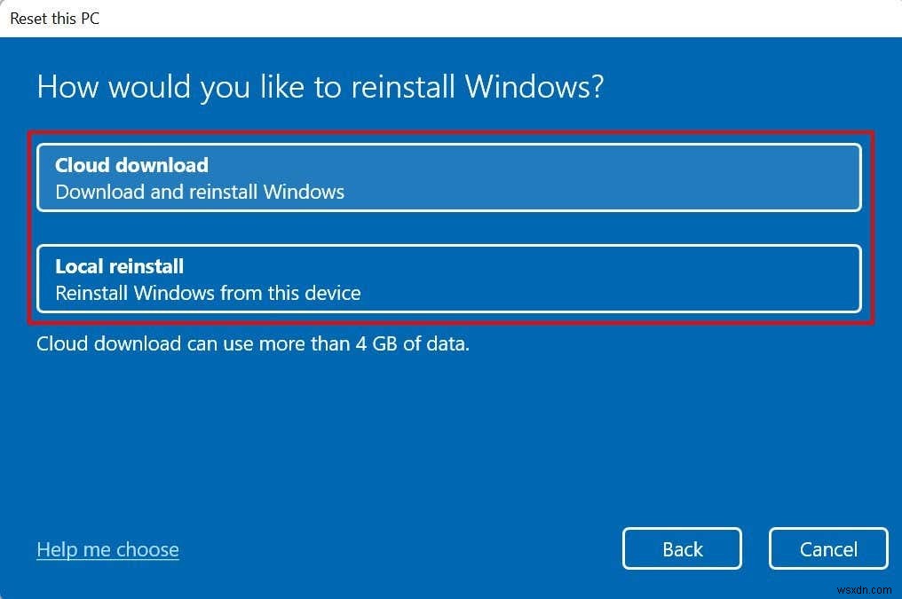 Windows11を工場出荷時にリセットする方法 
