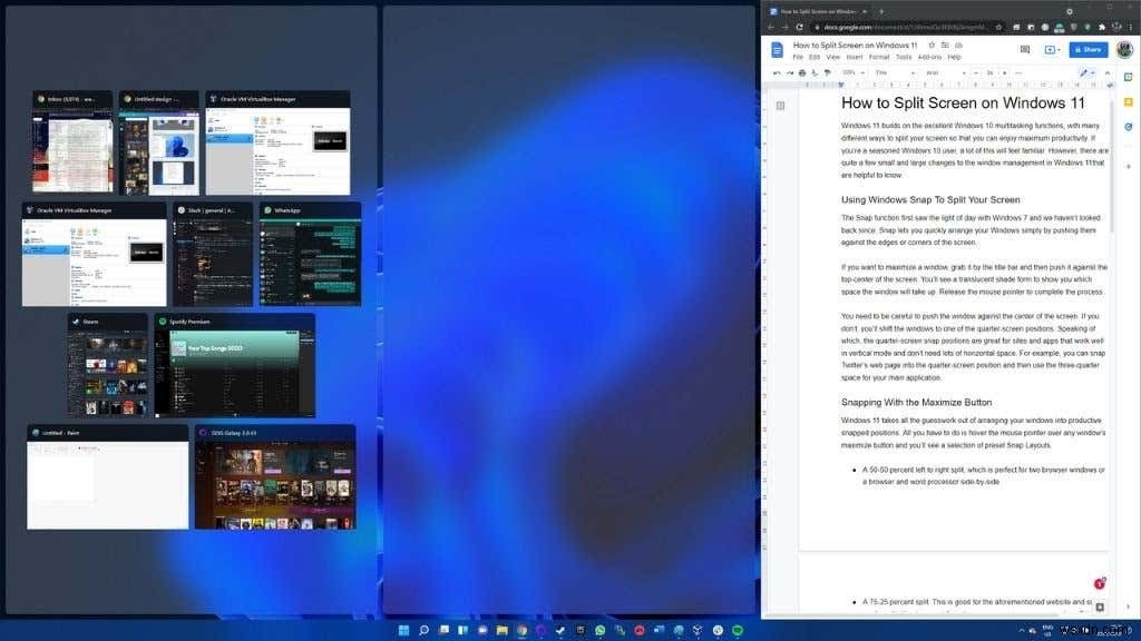 Windows11で画面を分割する方法 