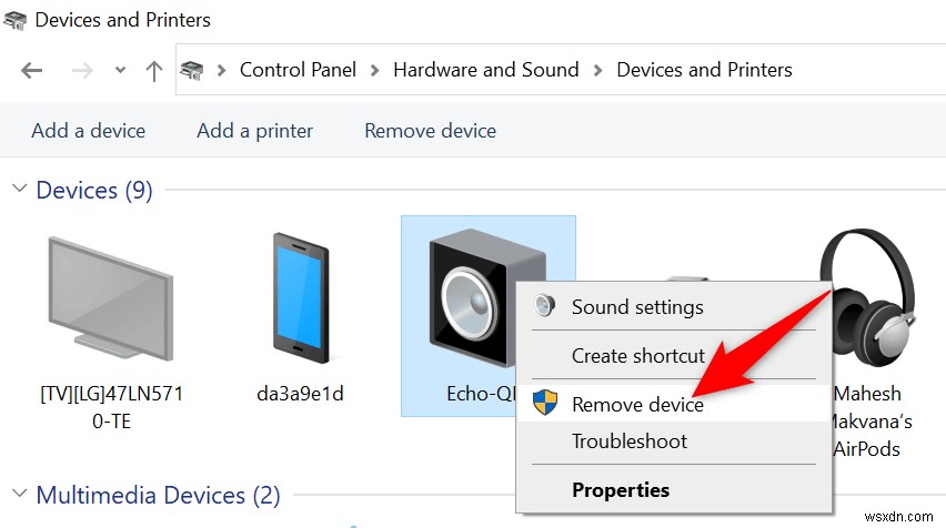 修正：Windows10でBluetoothデバイスを削除できない 