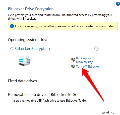 Windows10でBitlockerをオフまたは無効にする方法 