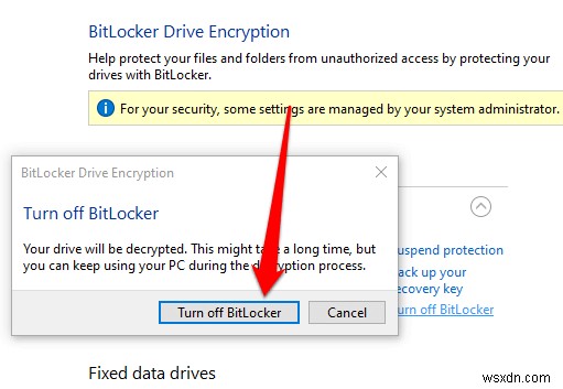 Windows10でBitlockerをオフまたは無効にする方法 