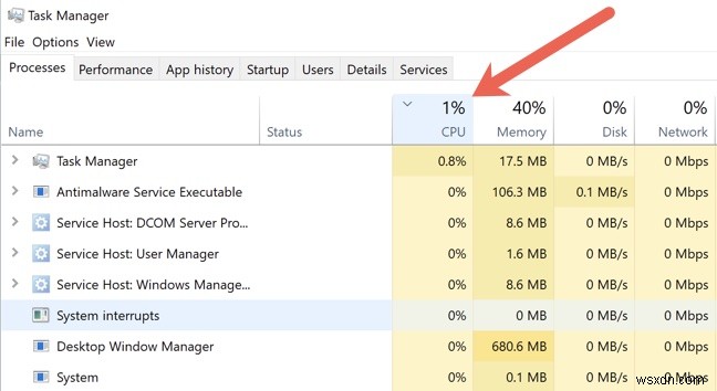 Windows10でCPU使用率を下げる方法 