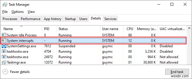 Windows10でシステム割り込みの高いCPU使用率を修正する方法 