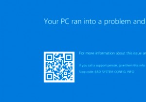 Windows10で不正なシステム構成情報のBSODエラーを修正する方法 