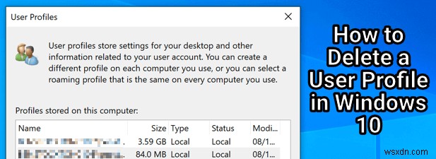 Windows10でユーザープロファイルを削除する方法 