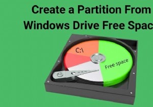 Windowsドライブの空き領域からパーティションを作成する方法 