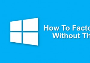 管理者パスワードなしでWindows10を工場出荷時にリセットする方法 