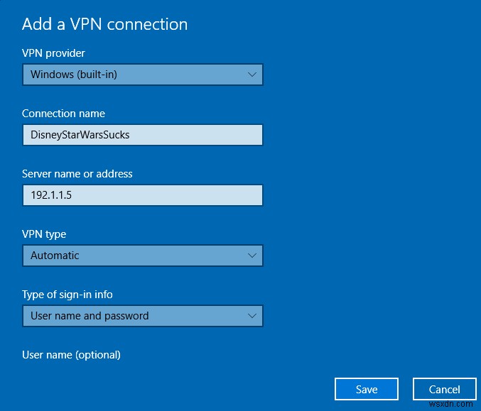 Windows10ビルトインVPNサービスを設定する方法 