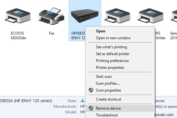 Windowsでオフライン状態でスタックしているプリンタのトラブルシューティング 