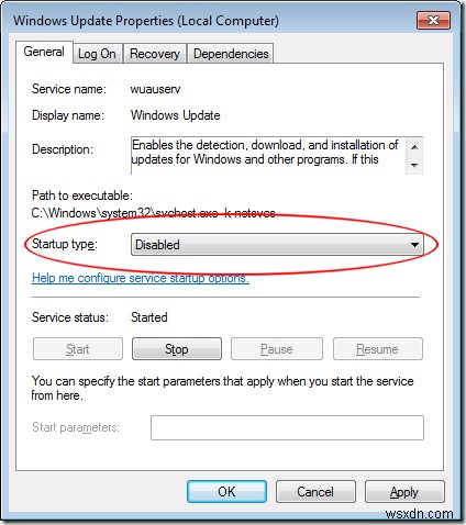 Windows7アップデートエラーコード0x80070422を修正 