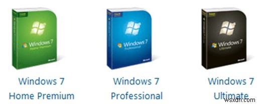 Windows 7バージョンの比較– Home、Professional、Ultimate 