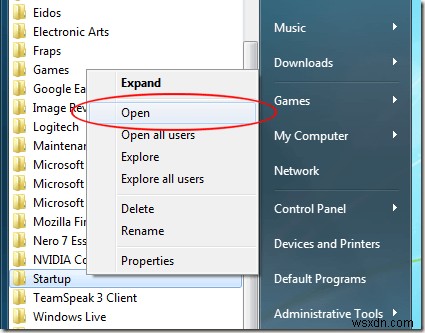 Windows7スタートアップフォルダーにプログラムを簡単に追加する 