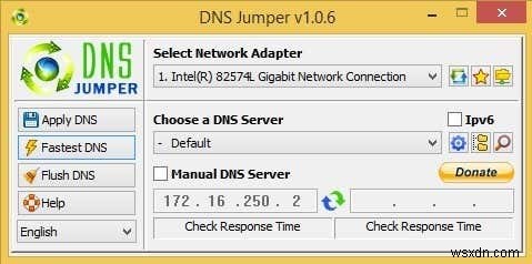5WindowsでDNSサーバーを変更するためのユーティリティのレビュー 