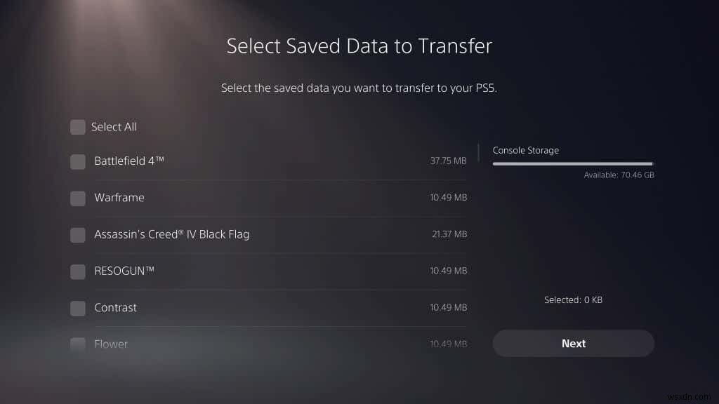 PS4ゲームを転送してファイルデータをPS5に保存する方法 