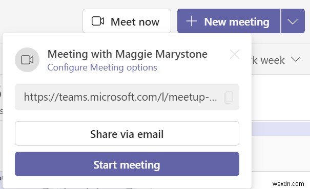 MicrosoftTeamsMeetingリンクを作成する方法 